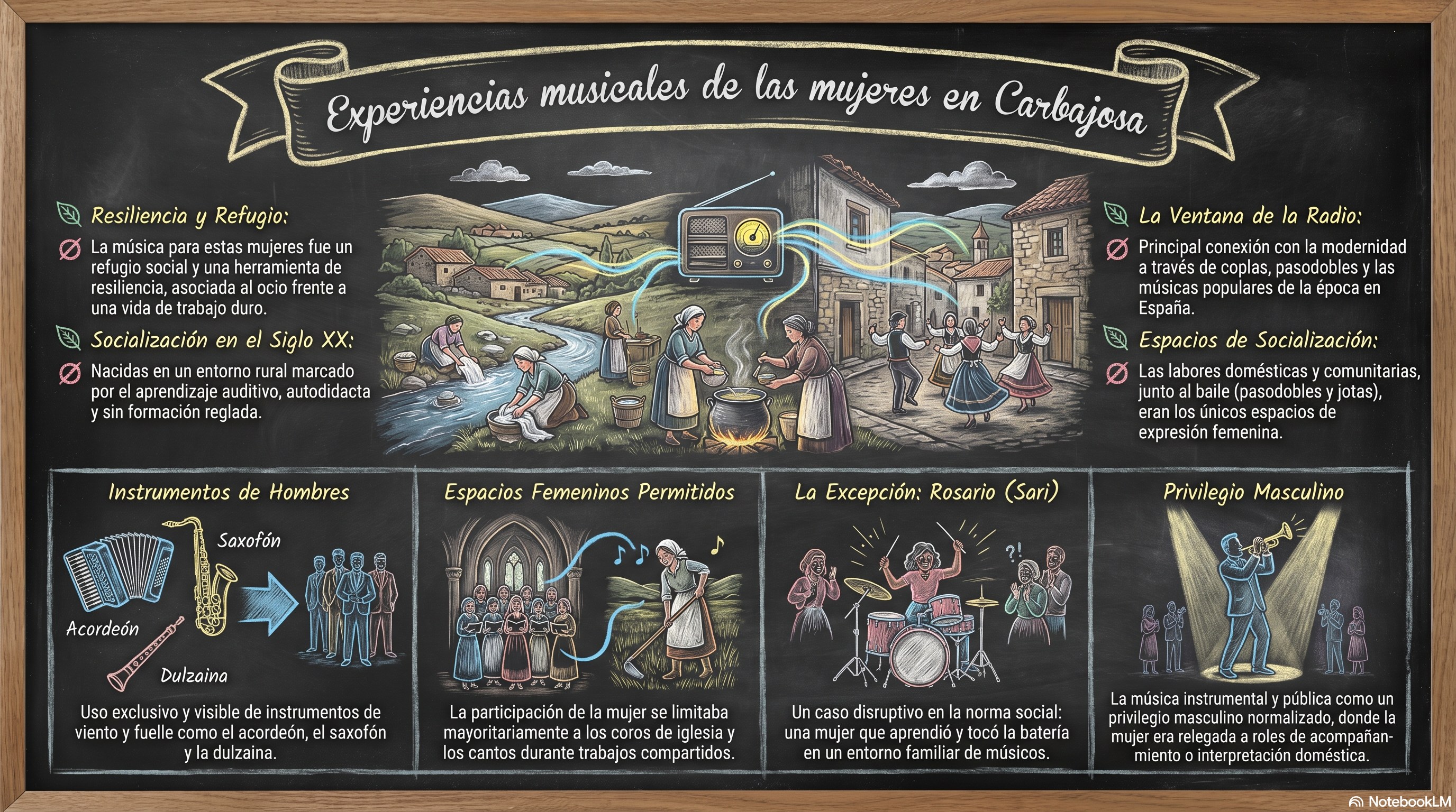 Infografía: Experiencias musicales de las mujeres en Carbajosa de la Sagrada